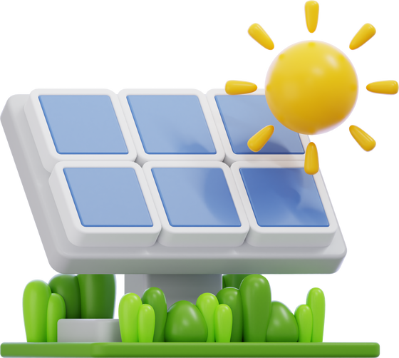 Solar Panel 3D Illustration